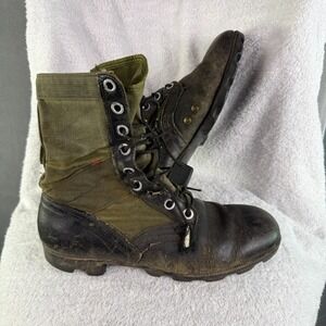 VTG Genesco CIC Mens 9 W Combat Boots Jungle Commando Army Vietnam 1968 Grunge‎